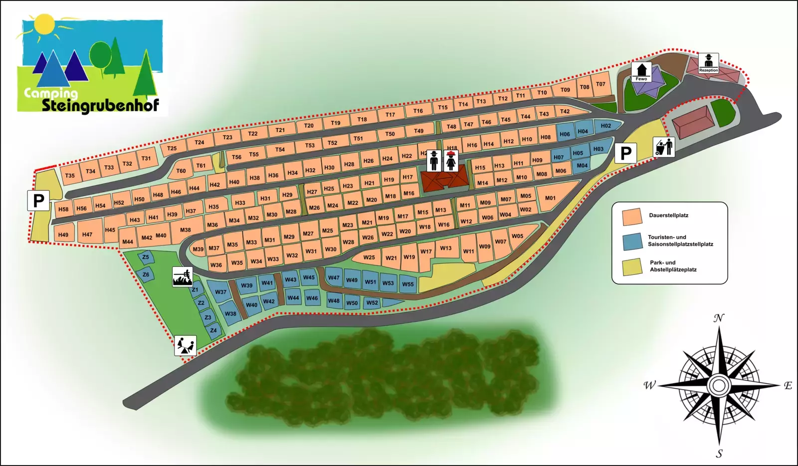 Platzplan Camping Steingrubenhof